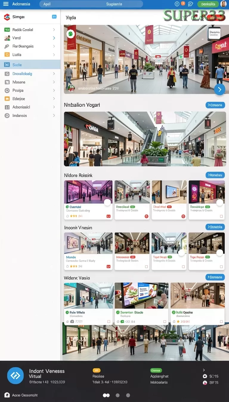 Cuplikan layar MEGA777 — menu navigasi