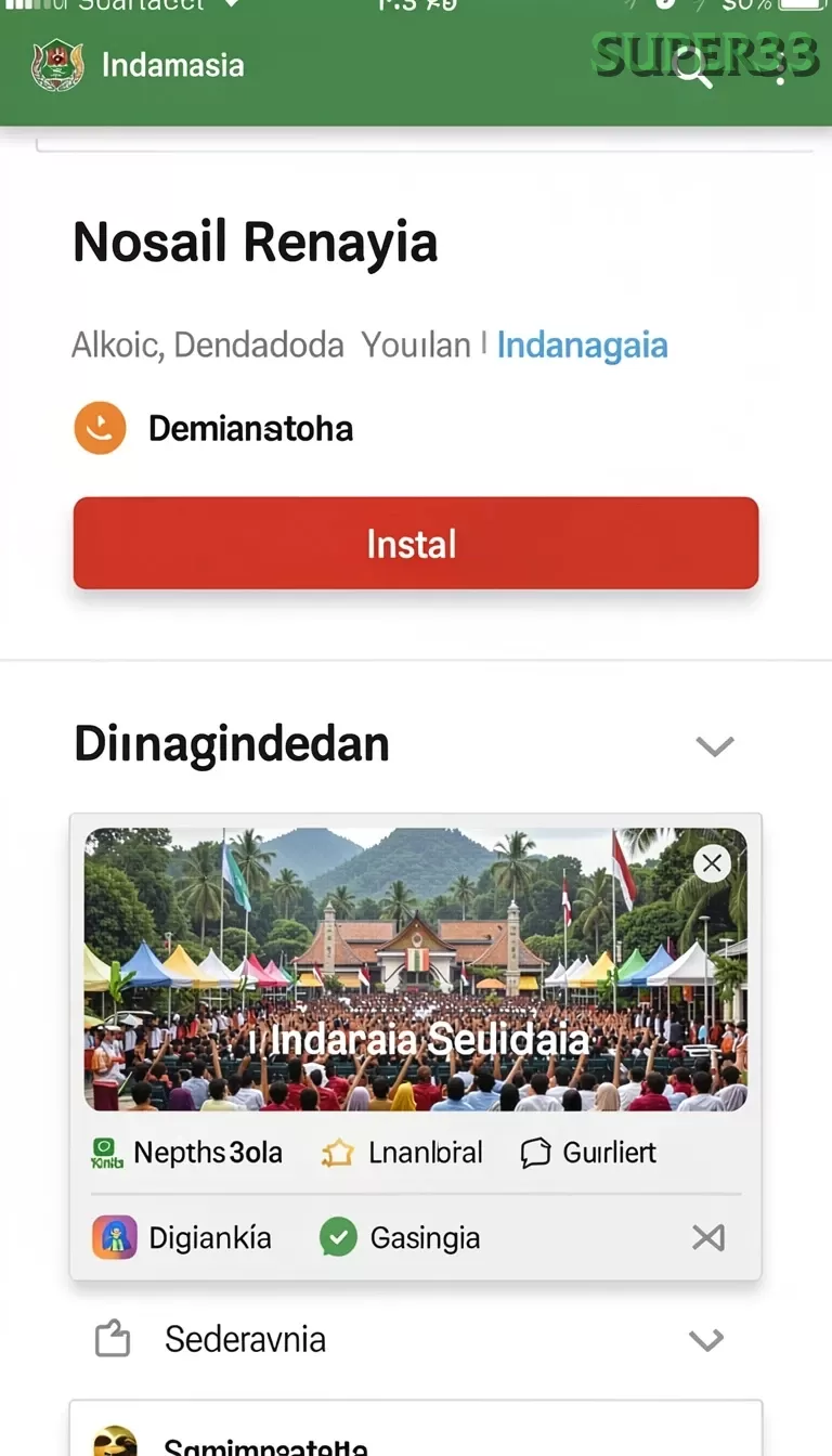 Cuplikan layar KOMBO88 — menu navigasi