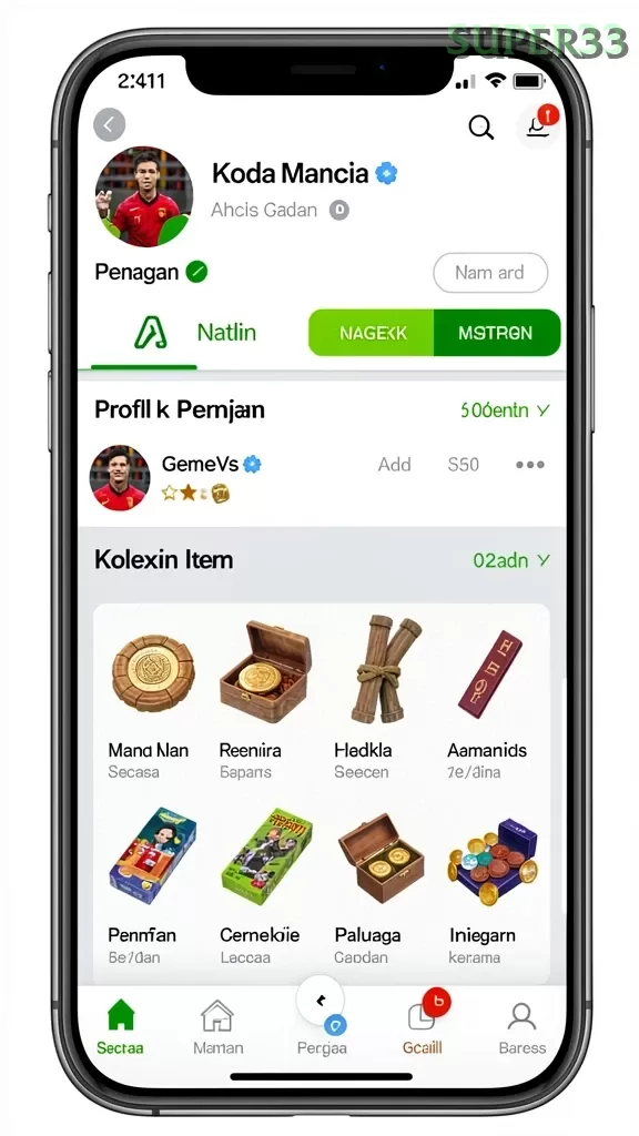 Cuplikan layar LUXURY333 — pengaturan akun